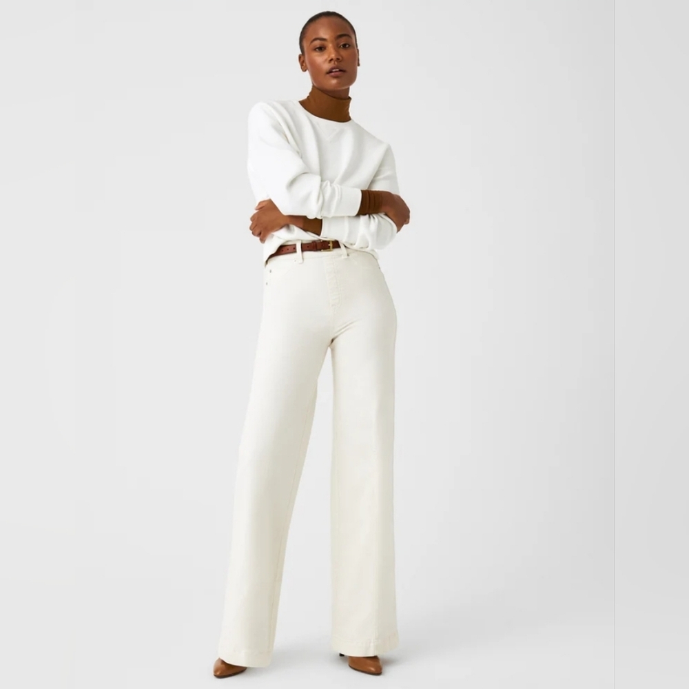 Spanx Seamed Front Wide Leg Jeans